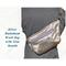 Silver Dachshubd waist pack with embroidered doxie on front panel.